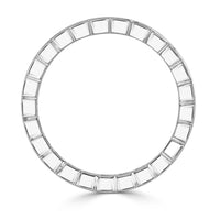 2.20ct Asscher Cut Diamond Eternity Band in Platinum