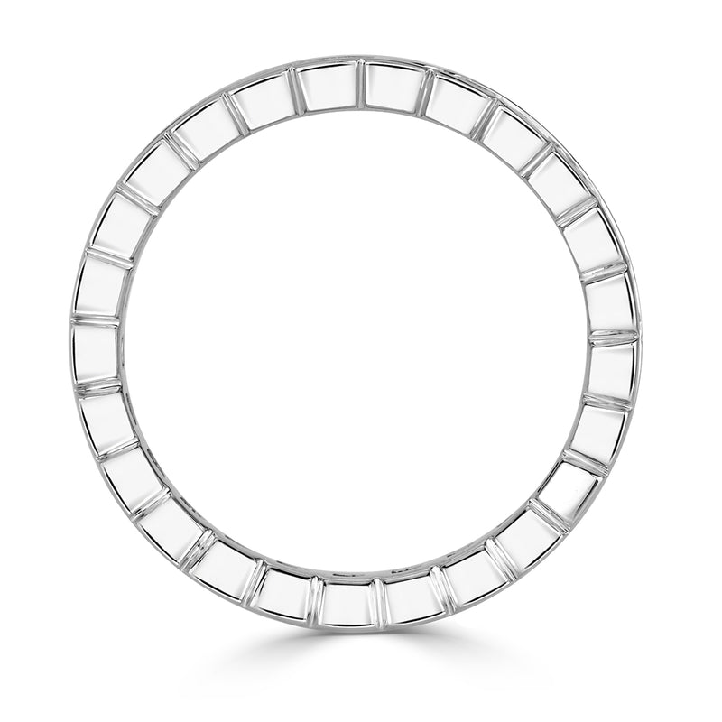 2.20ct Asscher Cut Diamond Eternity Band in Platinum