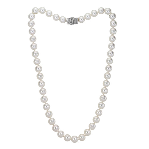 0.72ct Diamond and Pearl Necklace