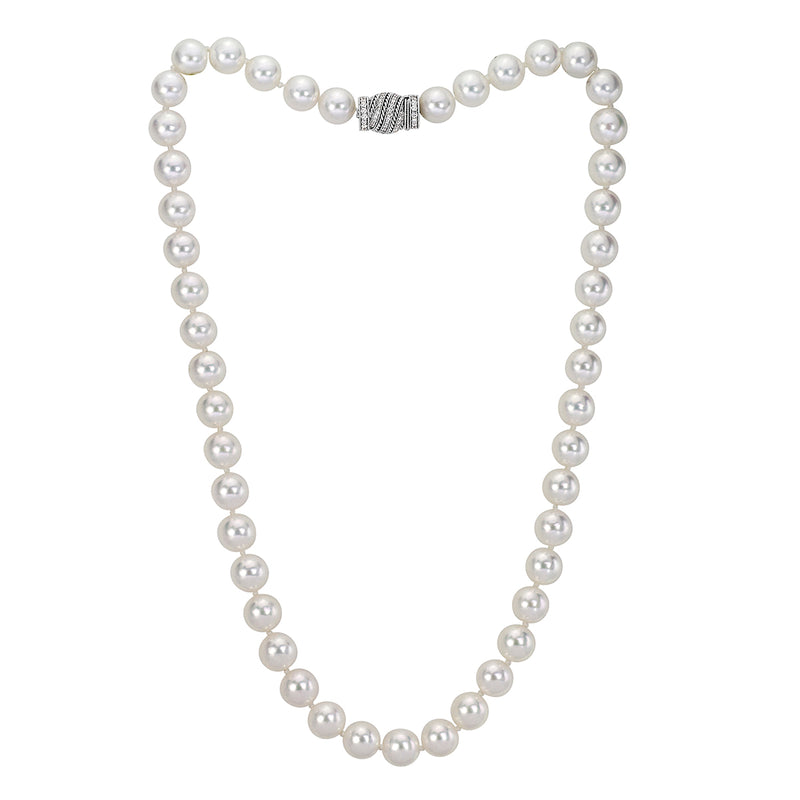 0.72ct Diamond and Pearl Necklace