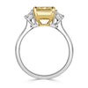 3.04ct Fancy Light Yellow Radiant Cut Diamond Engagement Ring