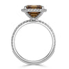 4.35ct Fancy Brown Asscher Cut Diamond Engagement Ring