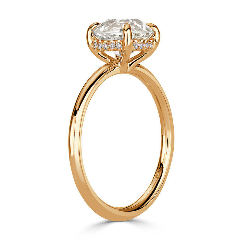 1.92ct Old Mine Cut Diamond Engagement Ring