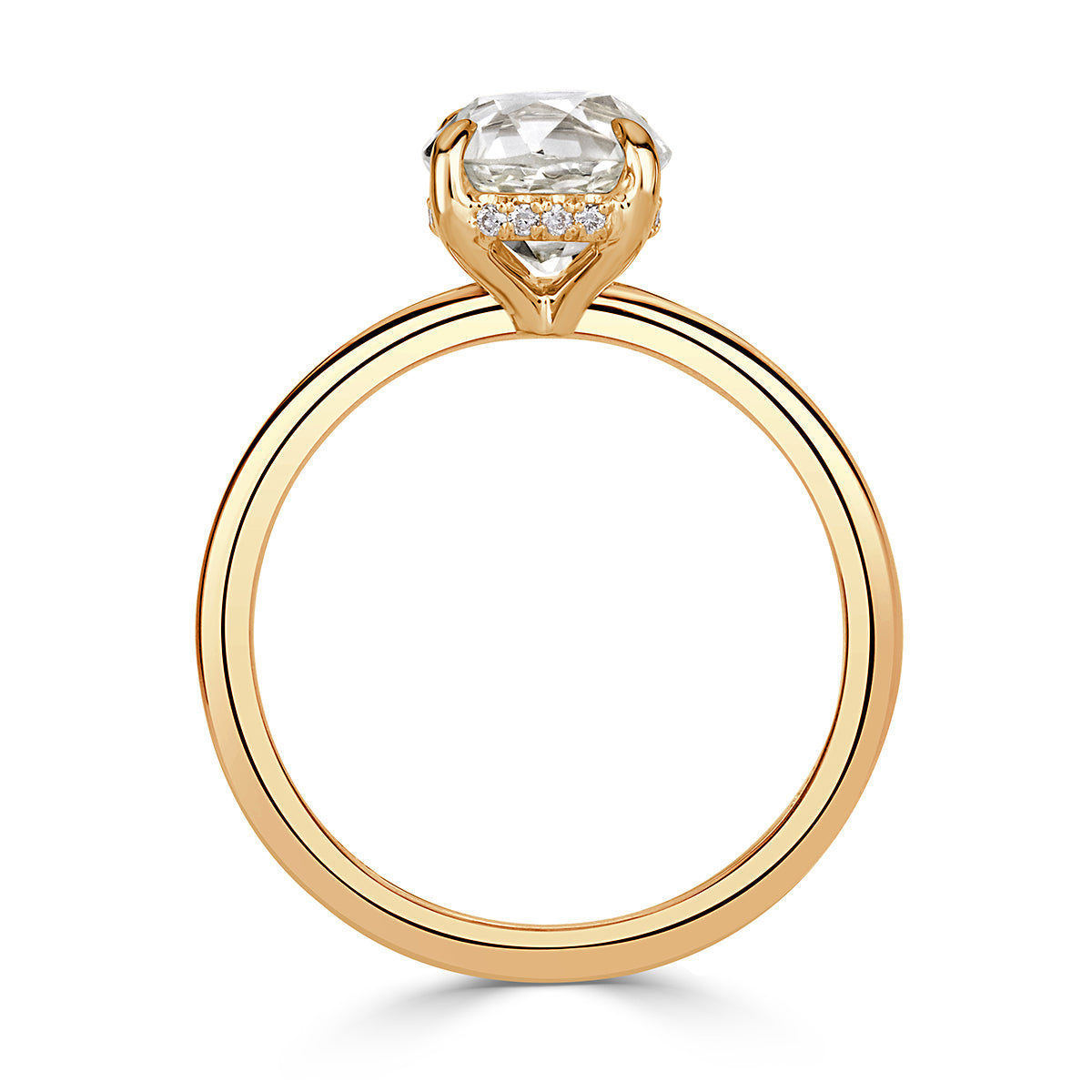 1.92ct Old Mine Cut Diamond Engagement Ring