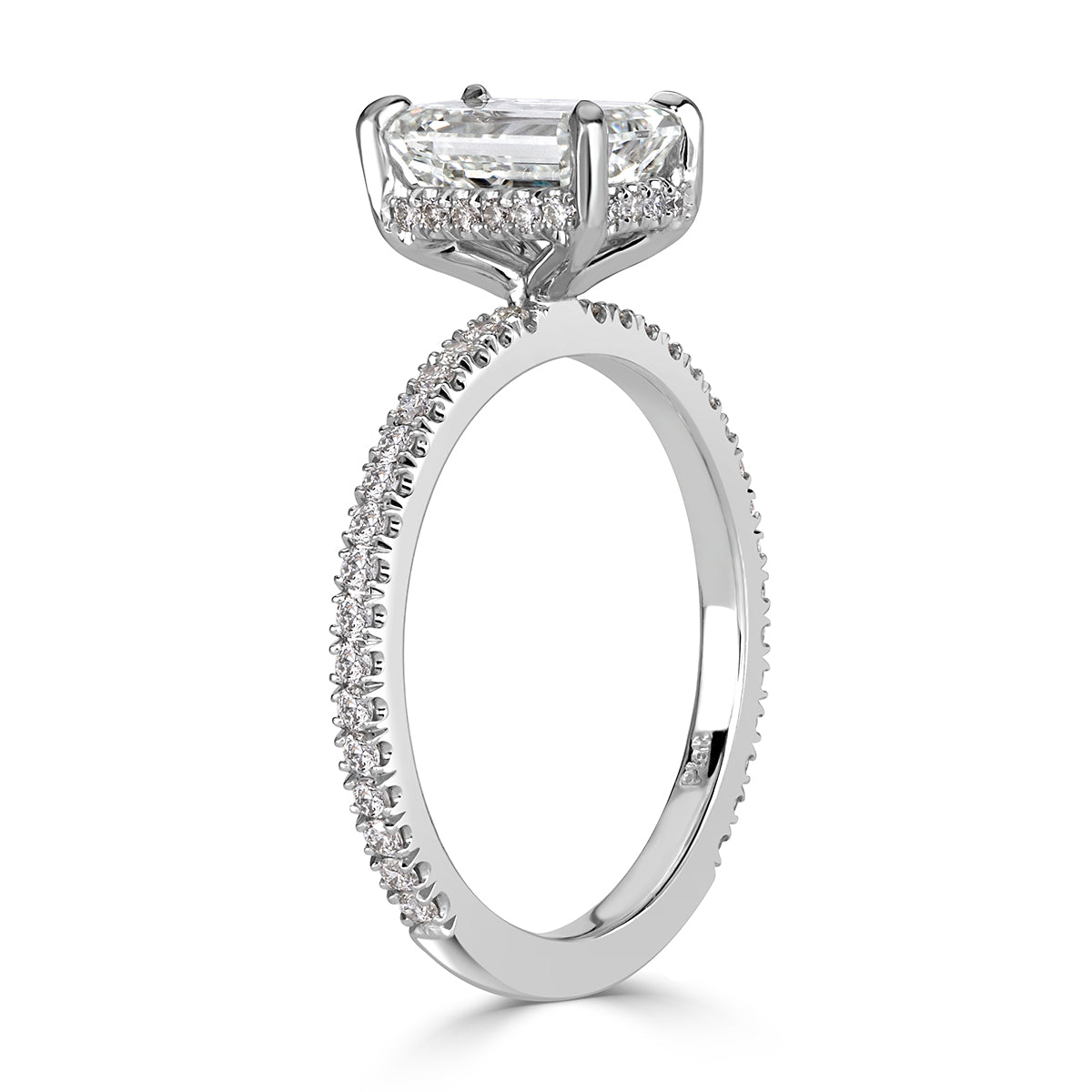2.18ct Emerald Cut Diamond Engagement Ring