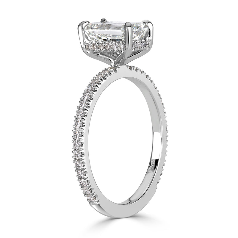 2.18ct Emerald Cut Diamond Engagement Ring