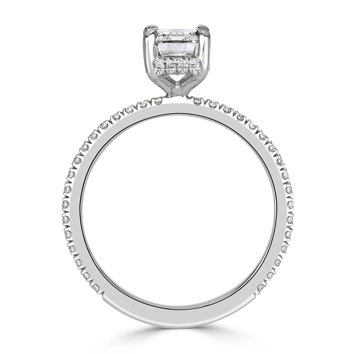 2.18ct Emerald Cut Diamond Engagement Ring