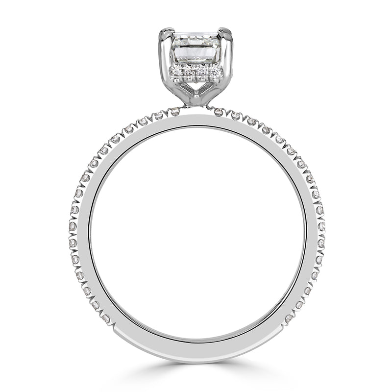 2.18ct Emerald Cut Diamond Engagement Ring