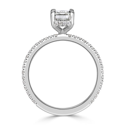 2.18ct Emerald Cut Diamond Engagement Ring