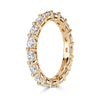 1.50ct Oval Cut Diamond Eternity Band in 18k Champagne Yellow Gold