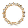 1.50ct Oval Cut Diamond Eternity Band in 18k Champagne Yellow Gold