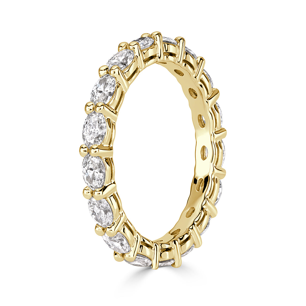 1.50ct Oval Cut Diamond Eternity Band in 18k Yellow Gold
