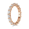 1.50ct Oval Cut Diamond Eternity Band in 18k Rose Gold