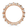 1.50ct Oval Cut Diamond Eternity Band in 18k Rose Gold