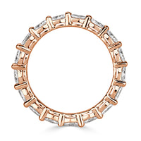 1.50ct Oval Cut Diamond Eternity Band in 18k Rose Gold