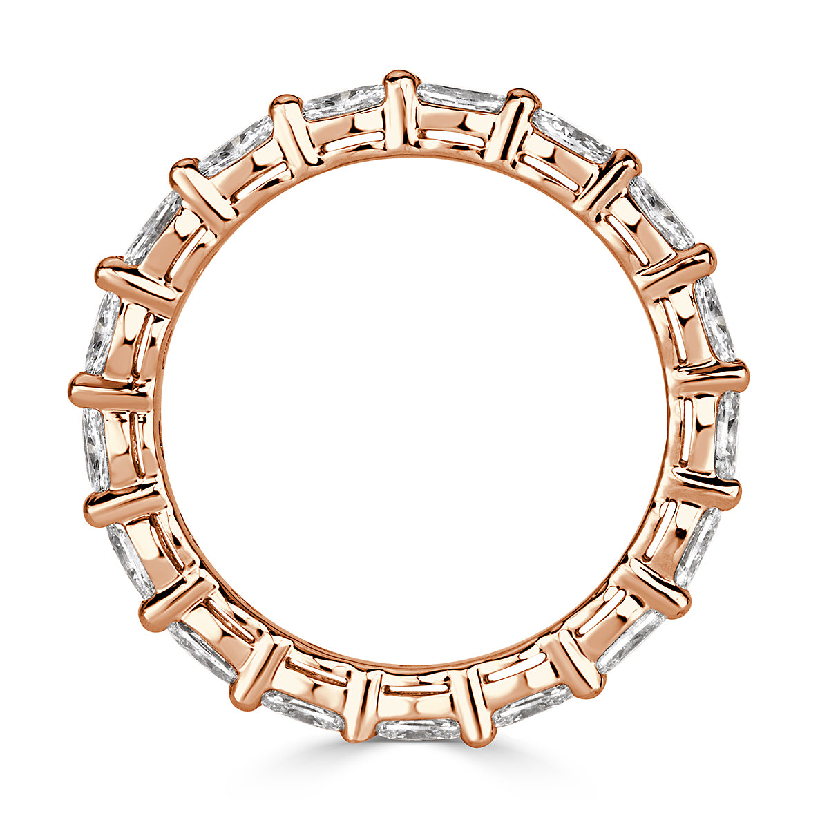 1.50ct Oval Cut Diamond Eternity Band in 18k Rose Gold