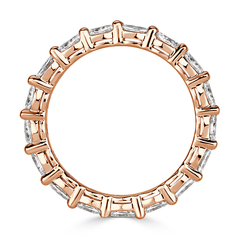1.50ct Oval Cut Diamond Eternity Band in 18k Rose Gold