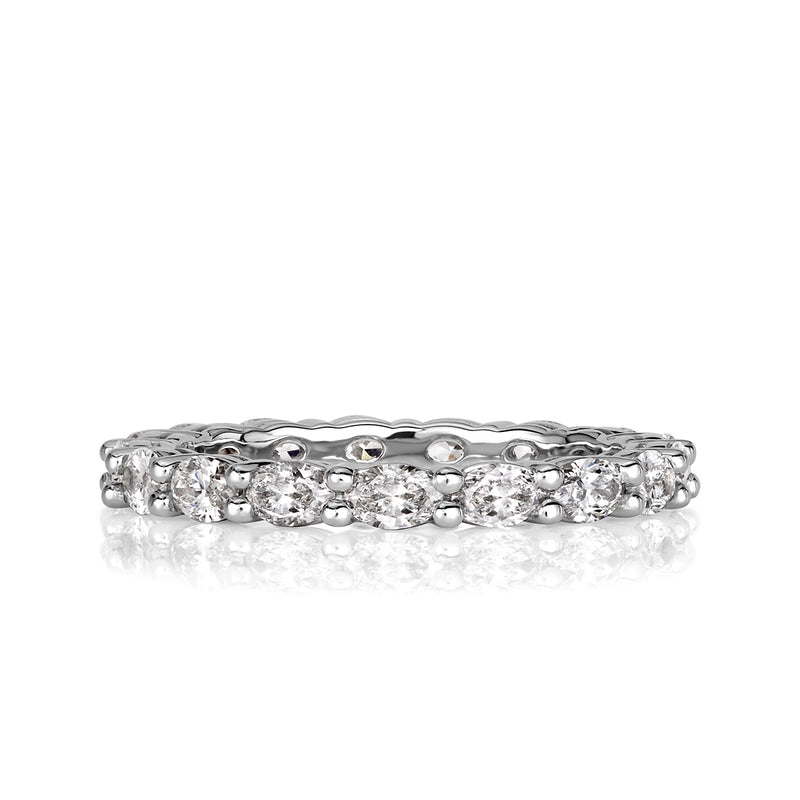 1.50ct Oval Cut Diamond Eternity Band in 18k White Gold