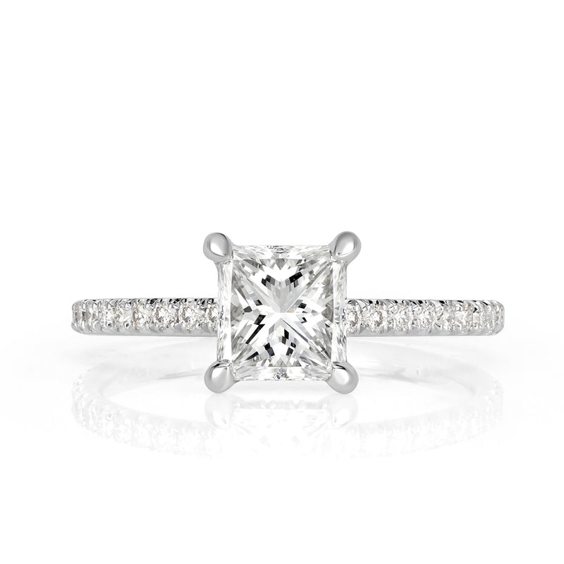 1.60ct Princess Cut Diamond Engagement Ring