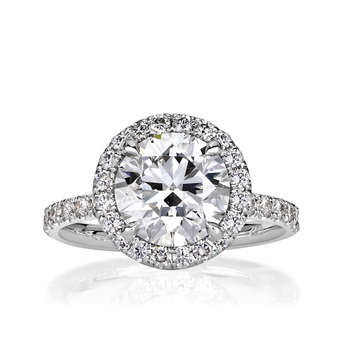 2.90ct Round Brilliant Cut Diamond Engagement Ring