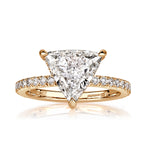 2.44ct Trillion Cut Diamond Engagement Ring