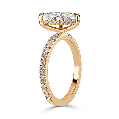 2.44ct Trillion Cut Diamond Engagement Ring