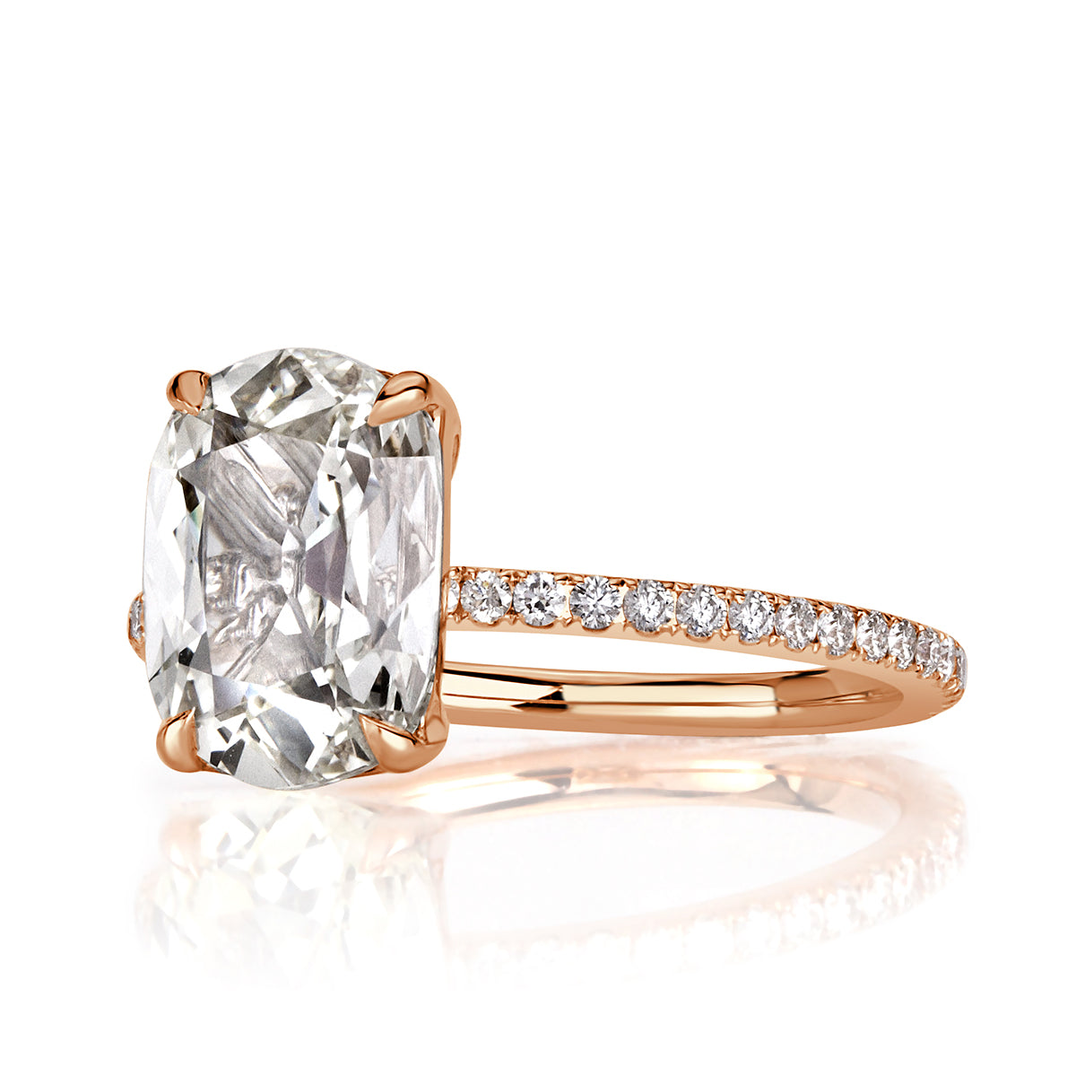 2.25ct Old Mine Cut Diamond Engagement Ring