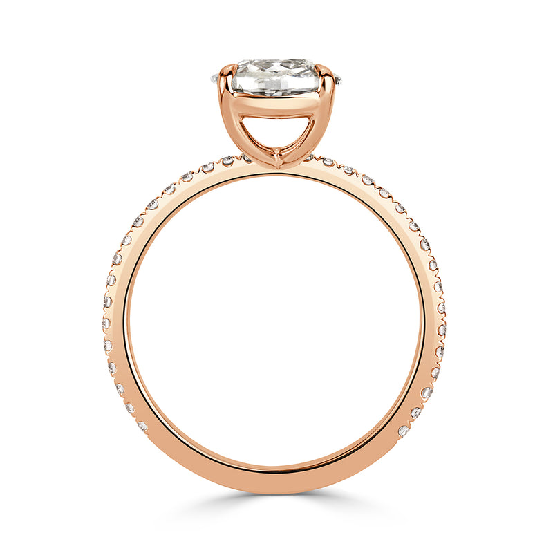 2.25ct Old Mine Cut Diamond Engagement Ring