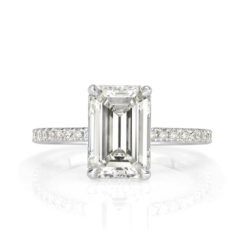 3.06ct Emerald Cut Diamond Engagement Ring