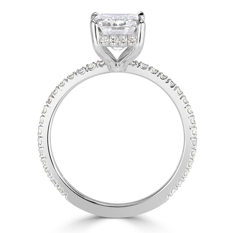 3.06ct Emerald Cut Diamond Engagement Ring