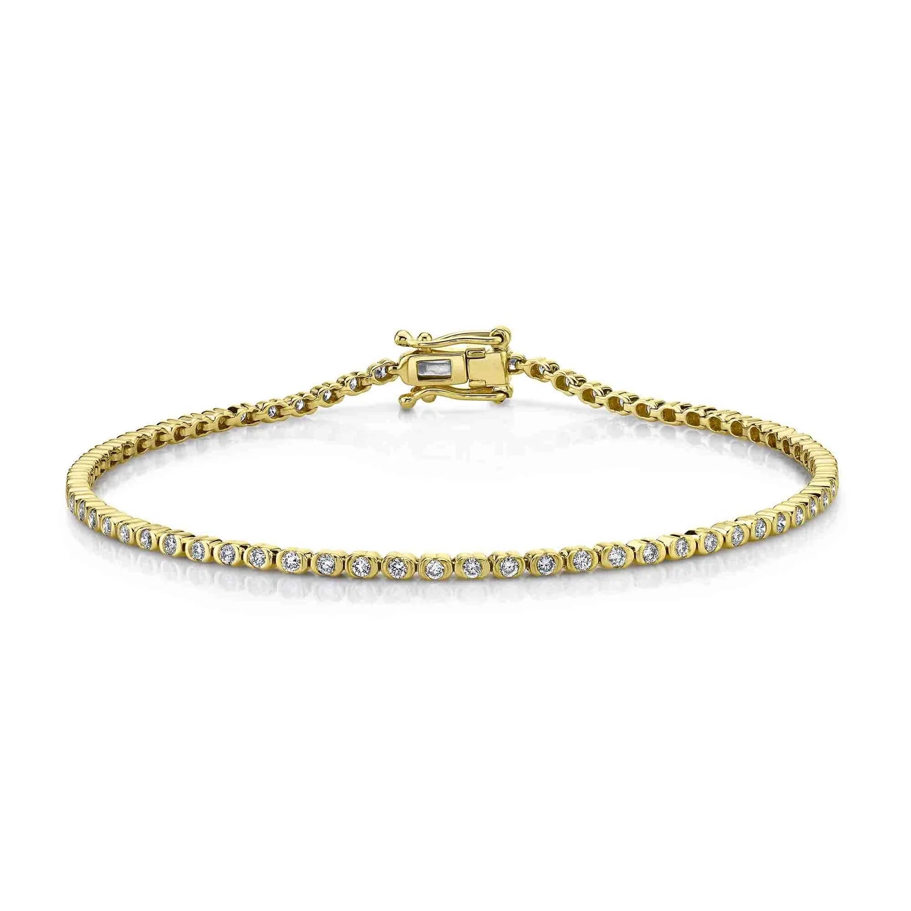 0.84ct Round Cut Diamond Bracelet in 14k Yellow Gold