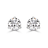 2.00ct Round Brilliant Cut Diamond Stud Earrings