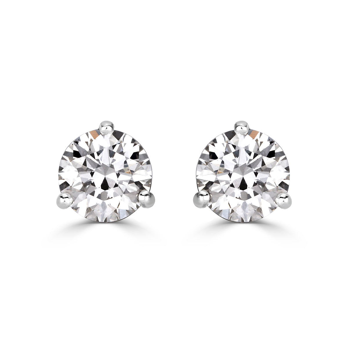 2.00ct Round Brilliant Cut Diamond Stud Earrings