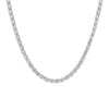 5.71ct Baguette and Round Cut Diamond Necklace in 18k White Gold