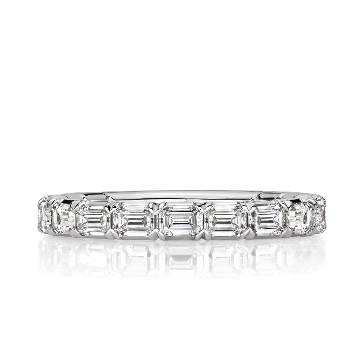 1.50ct Emerald Cut Diamond Wedding Band in Platinum