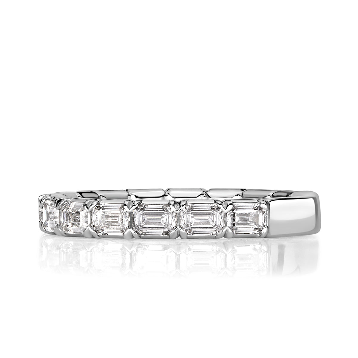 1.50ct Emerald Cut Diamond Wedding Band in Platinum