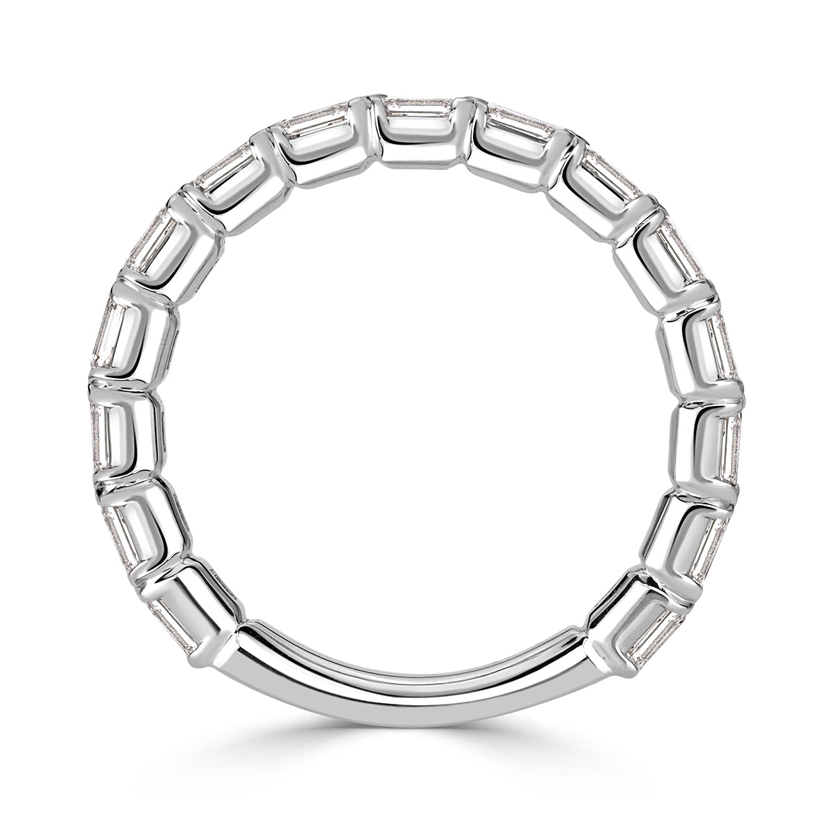 1.50ct Emerald Cut Diamond Wedding Band in Platinum