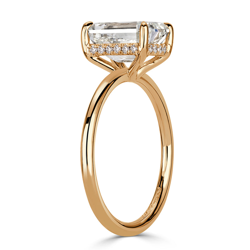 3.10ct Emerald Cut Diamond Engagement Ring