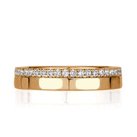 0.48ct Round Brilliant Cut Diamond Eternity Band in 18k Champagne Yellow Gold