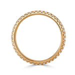 0.48ct Round Brilliant Cut Diamond Eternity Band in 18k Champagne Yellow Gold