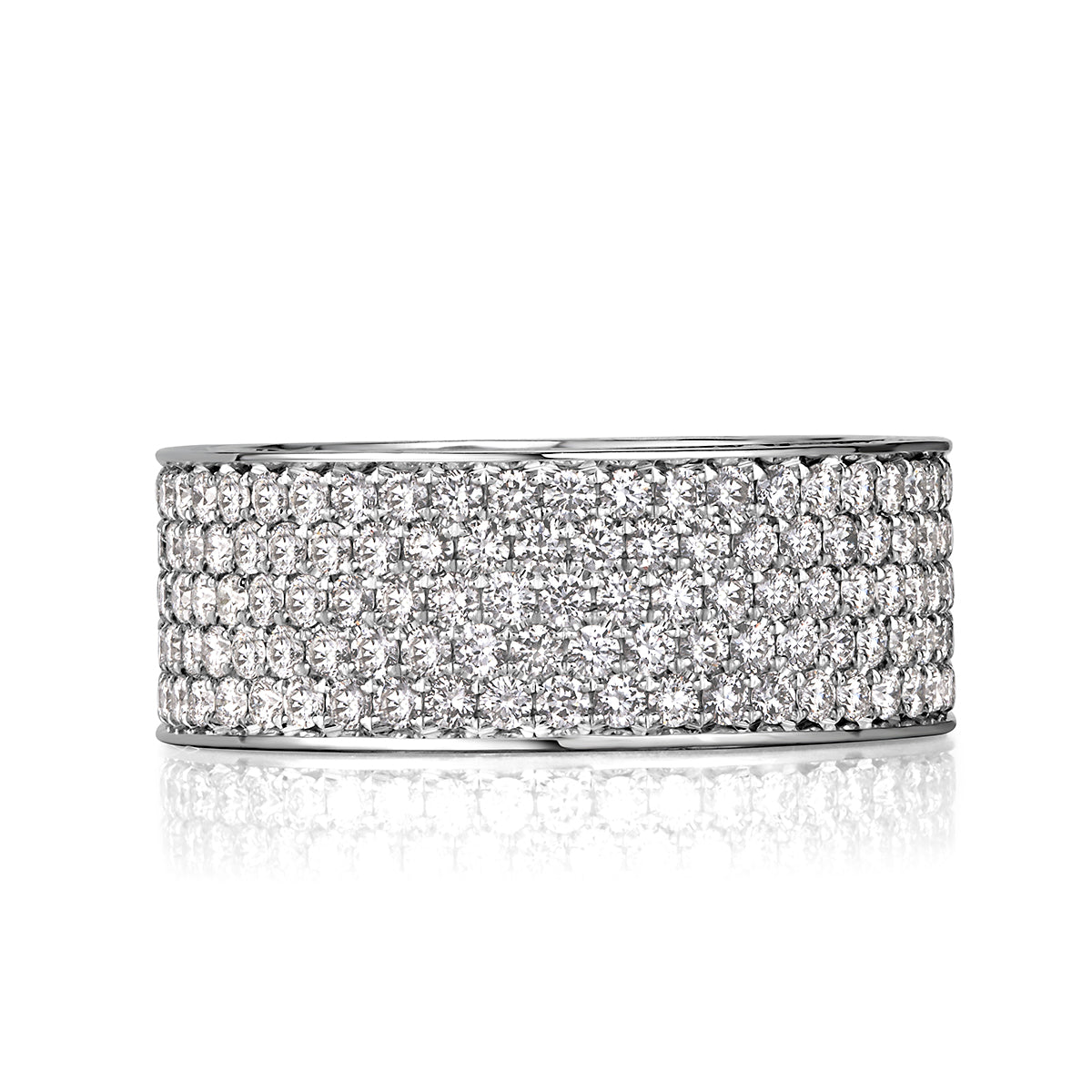 3.85ct Round Brilliant Cut Diamond Eternity Band in Platinum