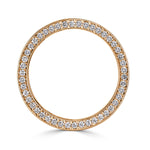 3.85ct Round Brilliant Cut Diamond Eternity Band in 18k Champagne Yellow Gold