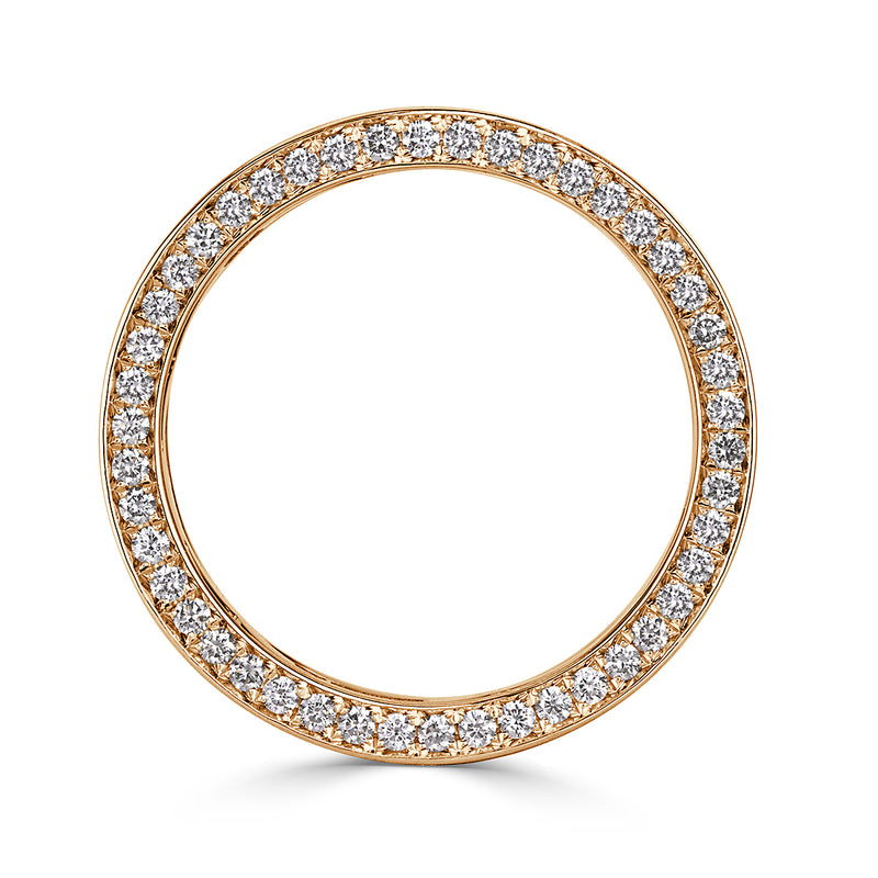 3.85ct Round Brilliant Cut Diamond Eternity Band in 18k Champagne Yellow Gold