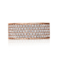 3.85ct Round Brilliant Cut Diamond Eternity Band in 18k Rose Gold