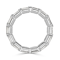 2.54ct Emerald Cut Diamond Eternity Band in Platinum