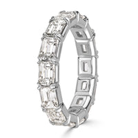 2.54ct Emerald Cut Diamond Eternity Band in 18k White Gold