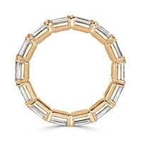 2.54ct Emerald Cut Diamond Eternity Band in 18k Champagne Yellow Gold