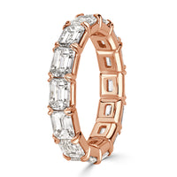 2.54ct Emerald Cut Diamond Eternity Band in 18k Rose Gold