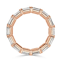 2.54ct Emerald Cut Diamond Eternity Band in 18k Rose Gold