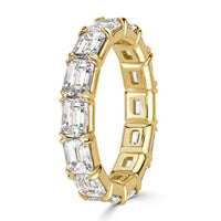 2.54ct Emerald Cut Diamond Eternity Band in 18k Yellow Gold